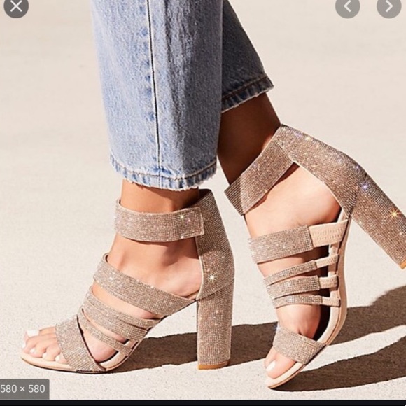 Jeffrey Campbell Shoes - Free people rhinestone block heel shoes